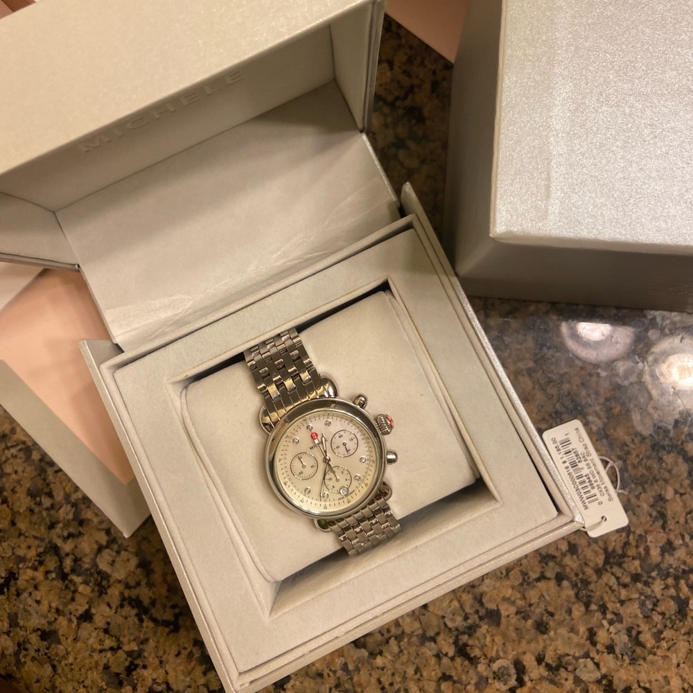 Michele Women's Stainless CSX36 Watch, 36
MM - 0.02ctw